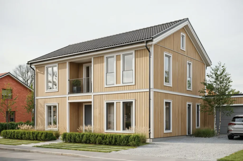 fasadrenovering och byte av tr panel p villa i tullinge botkyrka